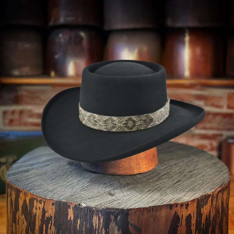 Handcrafted felt hat with natural wool tones -Ronnie Van Zant Hat