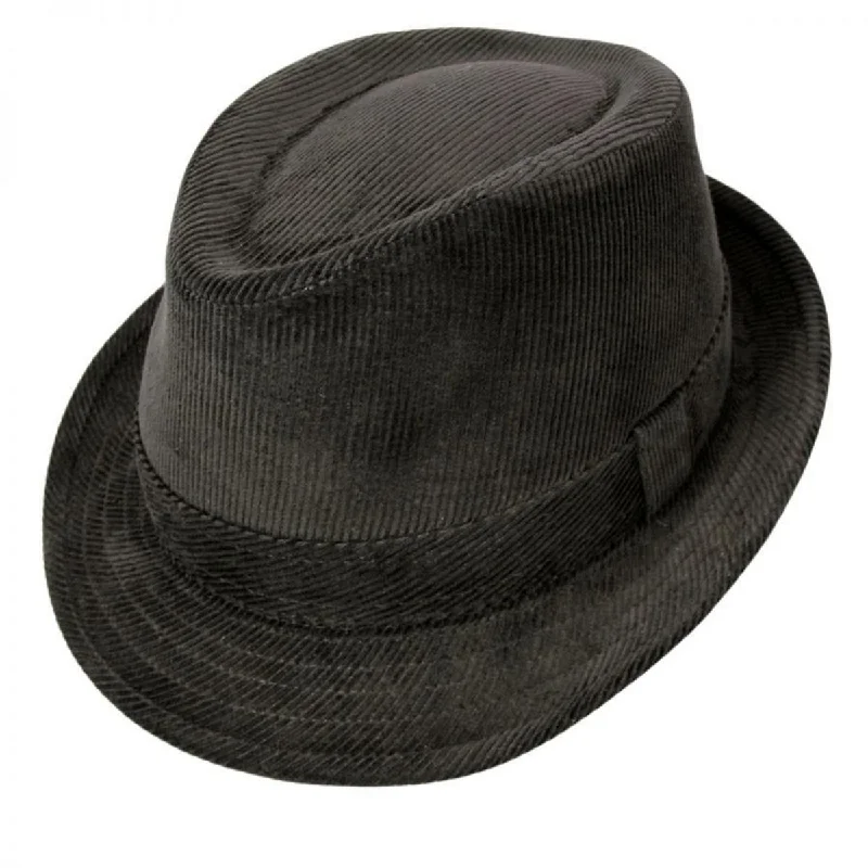 Durable felt hat for rugged outdoor wear -Wholesale Corduroy C-Crown Trilby Fedora Hat B2B Pre-Pack