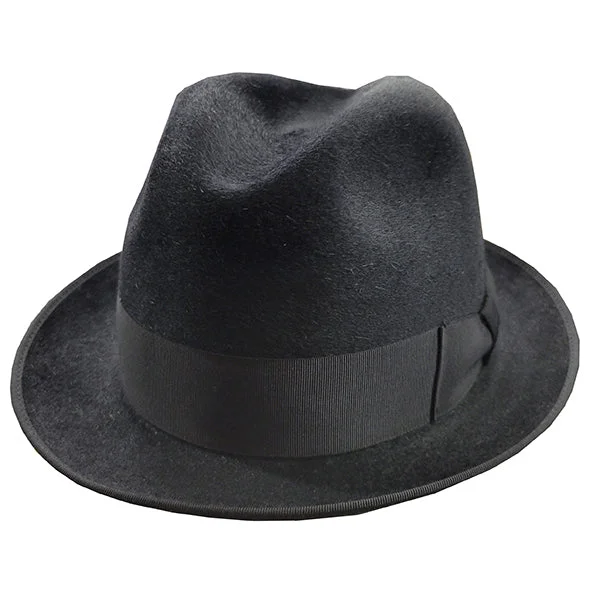 Luxury wool felt hat for refined taste -Guerra Stingy E Fedora Hat