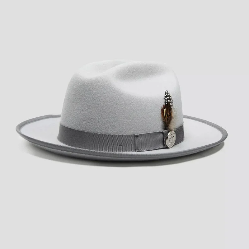 Lightweight felt hat for warm weather style -Fashionable Felt Fedora Hat