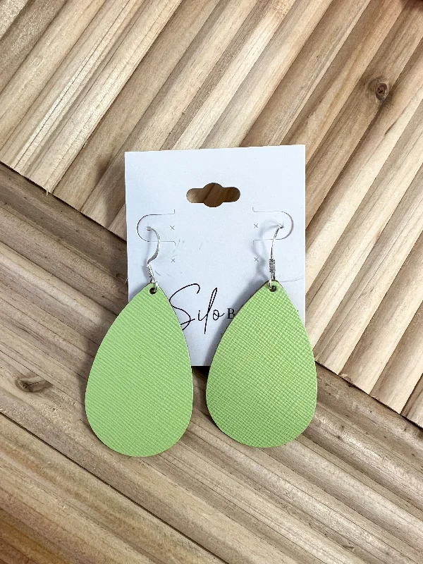 Drop Earrings for Everyday Glamour -Nickel and Suede Citrus Teardrop Earrings