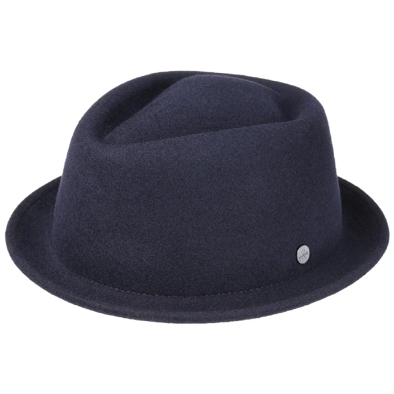 Soft wool felt hat for sensitive scalps -Blank Pork Pie Felt Hat