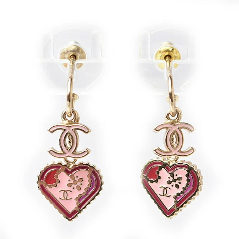 Drop Earrings for Travel Look -Chanel  pink Resin Drop Earrings (Pre-Owned)