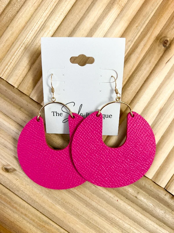 Drop Earrings for Graduation Day -Nickel and Suede Paradise Pink Earrings