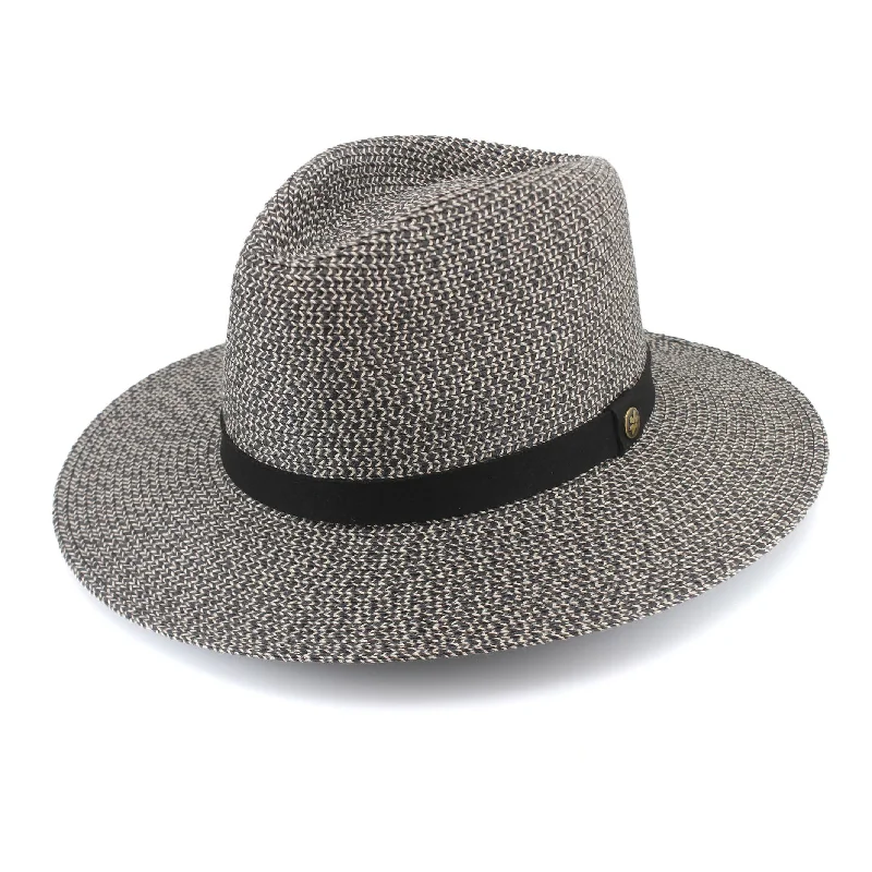 Trendy felt hat for modern urban outfits -Outback Lightweight Fedora Hat - Grey/Black