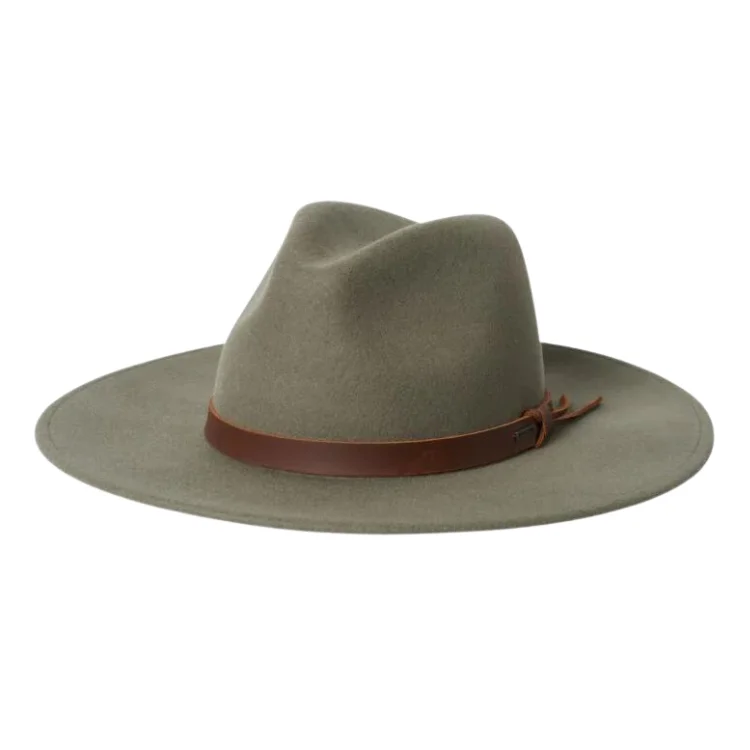 Trendy felt hat for modern urban outfits -Brixton Field Proper Hat - Olive Surplus