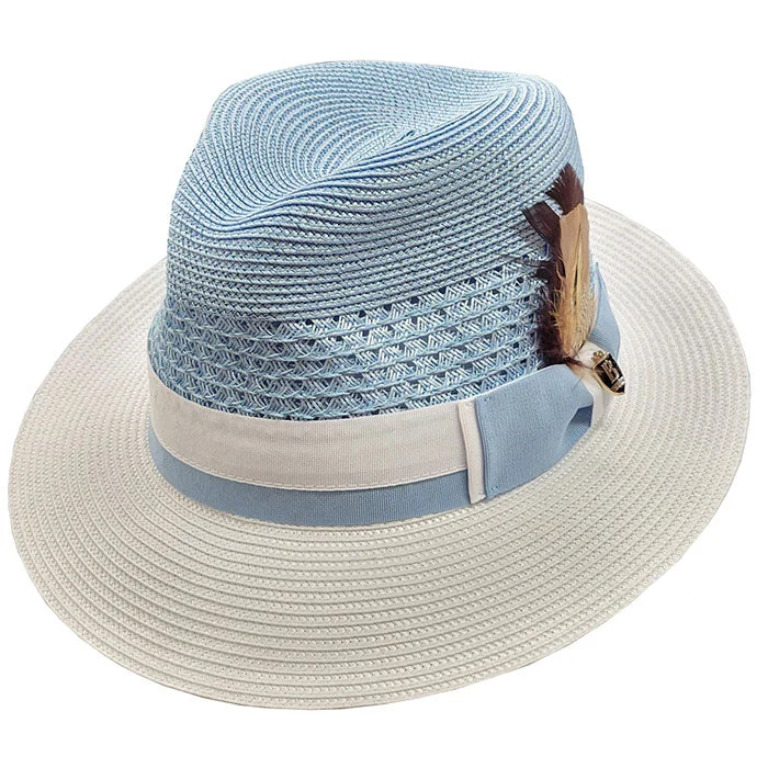 Stylish felt hat for fashionable headwear -Bruno Capelo Belvedere Fedora Straw Hat