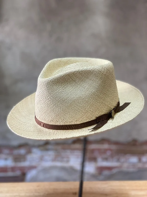 Lightweight wool felt hat for summer wear -Stetson Forty-Eight Panama Straw Fedora Hat