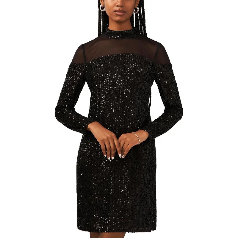 Maxi Dresses for Elegant Style -MSK Womens Mesh Above Knee Cocktail And Party Dress