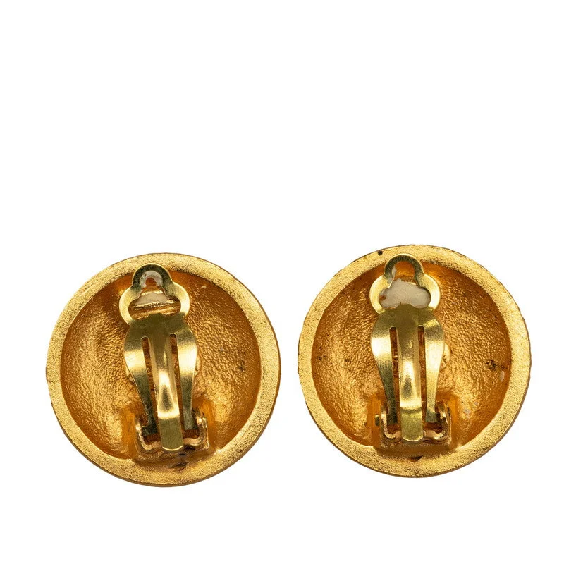 Drop Earrings for Engagement Party -Chanel Vintage Cocomark Earrings Gold Makeup  Chanel