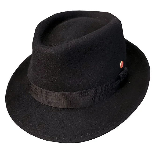 Affordable felt hat for budget-friendly accessorizing -Mayser Troy Fedora Hat