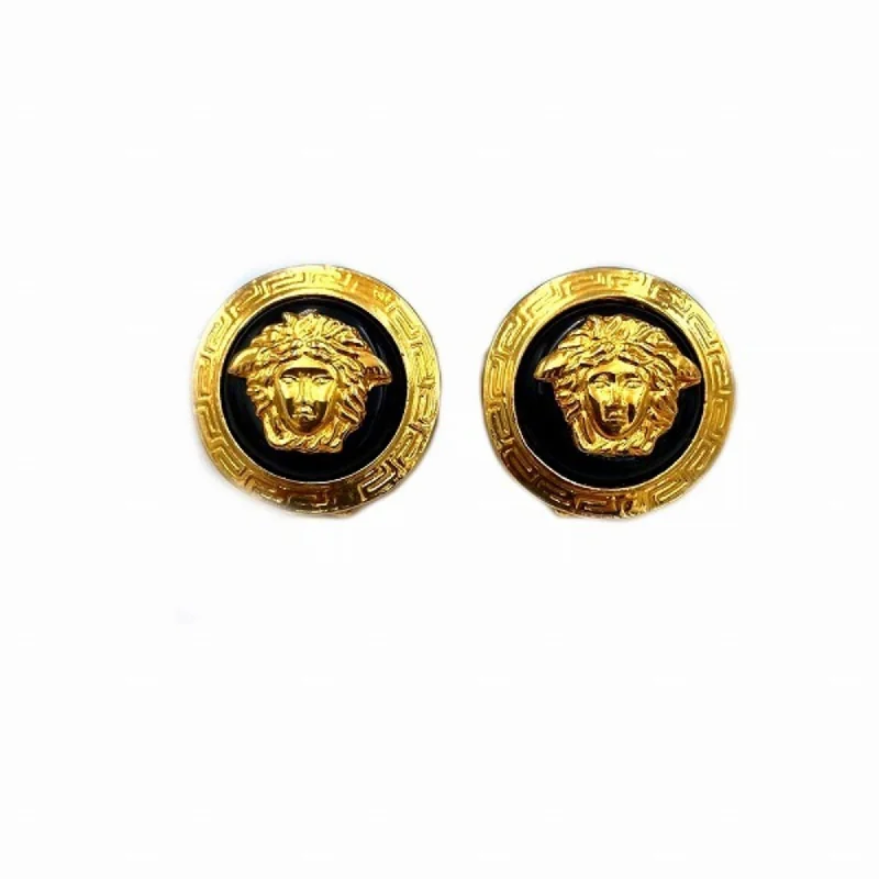 Gold Drop Earrings for Women -Versace    Plating Clip Earrings (Pre-Owned)