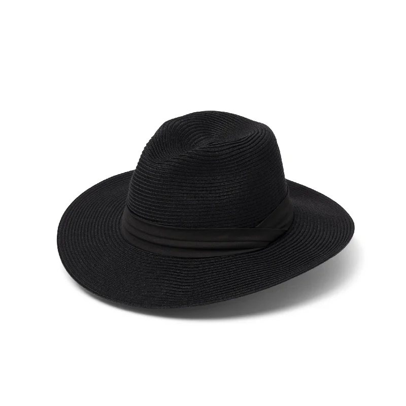 Classic wool felt hat for everyday classics -Perry Fedora Hat - Black