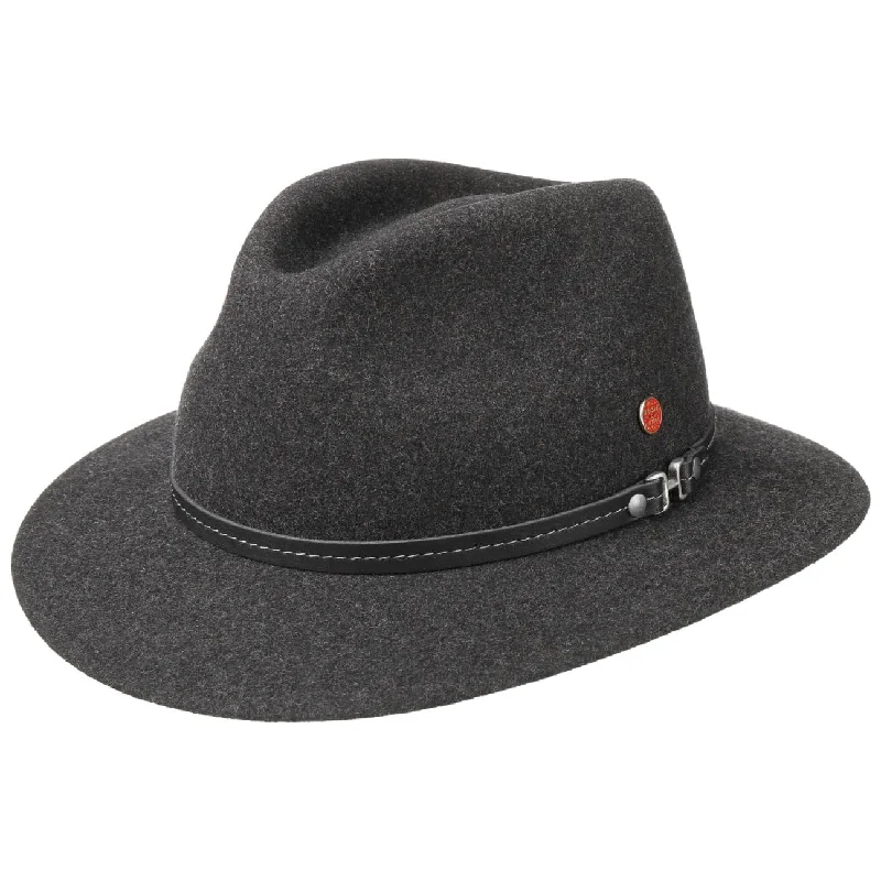 Durable felt hat with reinforced brim strength -Mathis Trekking Hat by Mayser