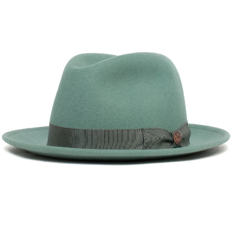 Bold felt hat with vibrant wool hues -Felt Finery Series Trendy Bow Tie Felt Fedora Hat