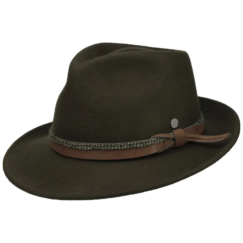 Classic wool felt hat for everyday classics -Vintage Vogue Crushable Bogart Wool Fedora Hat