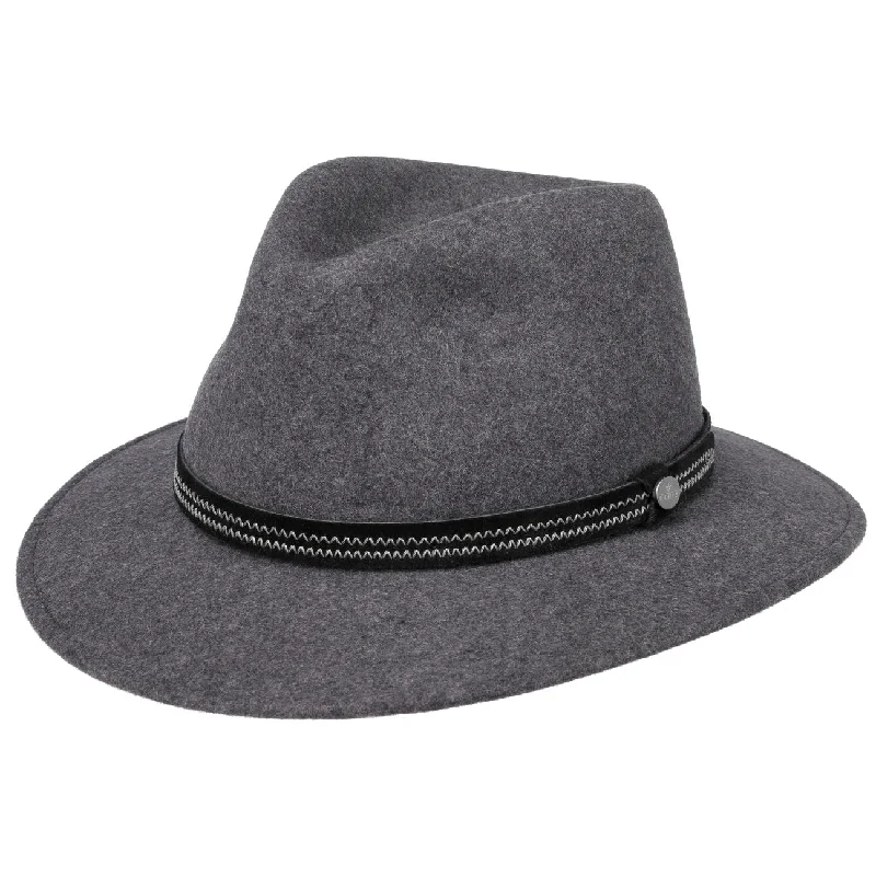 Stylish wool felt hat for trendy looks -Mansfield Traveller Fedora Hat