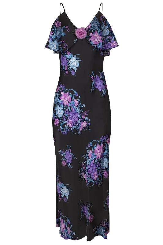 Mother's Day Dresses for Gift -Floral Ruffle Midi Dress