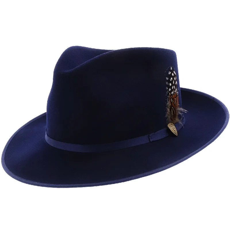 Durable felt hat with sturdy wool build -Delavan B - Dobbs Wool Felt Fedora Hat