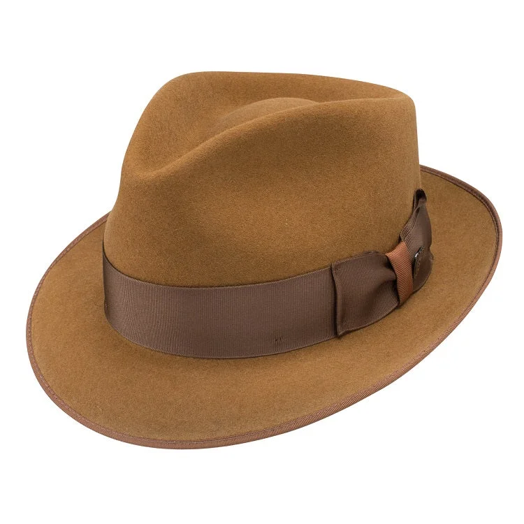 Stylish felt hat with wide brim elegance -Dobbs Hashtag Fedora Hat