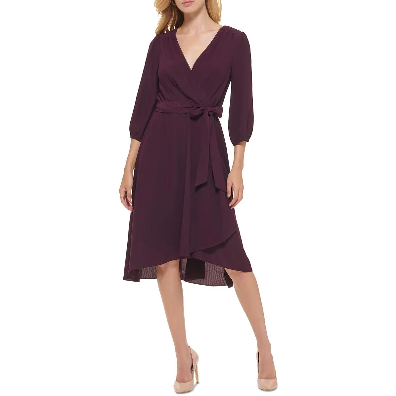 Embroidered Dresses for Detailed -Betsy & Adam Womens Surplice Knee Length Wrap Dress