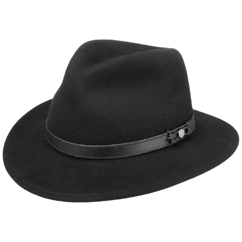 Casual felt hat with simple wool design -Classic Litefelt Traveller Wool Fedora Hat