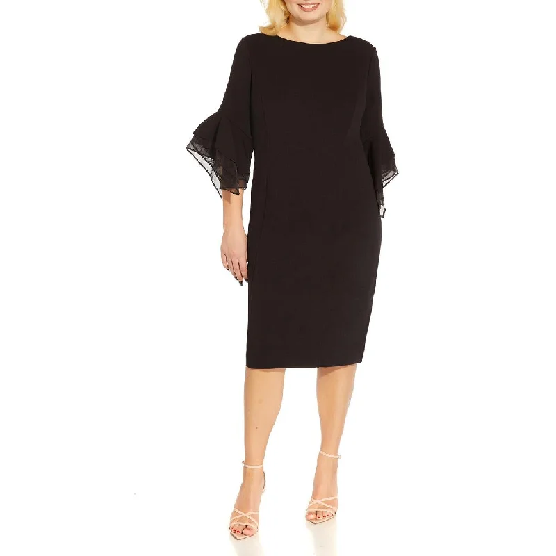 Low-waisted Dresses for Relaxed -Adrianna Papell Womens Knit Midi Cocktail and Party Dress