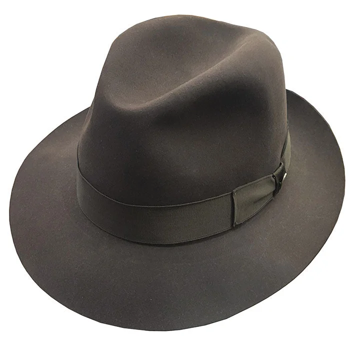 Durable wool felt hat for tough wear -Guerra Castor Beaver Fedora Hat