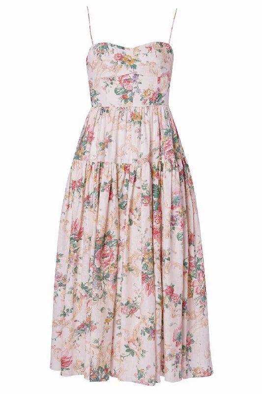 Valentine's Day Dresses for Romance -Strappy Fit Flare Midi Dress