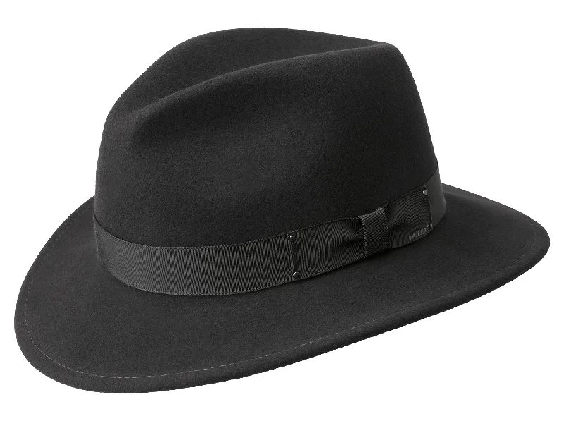 Lightweight wool felt hat for travel ease -Bailey Curtis Wool Fedora Hat