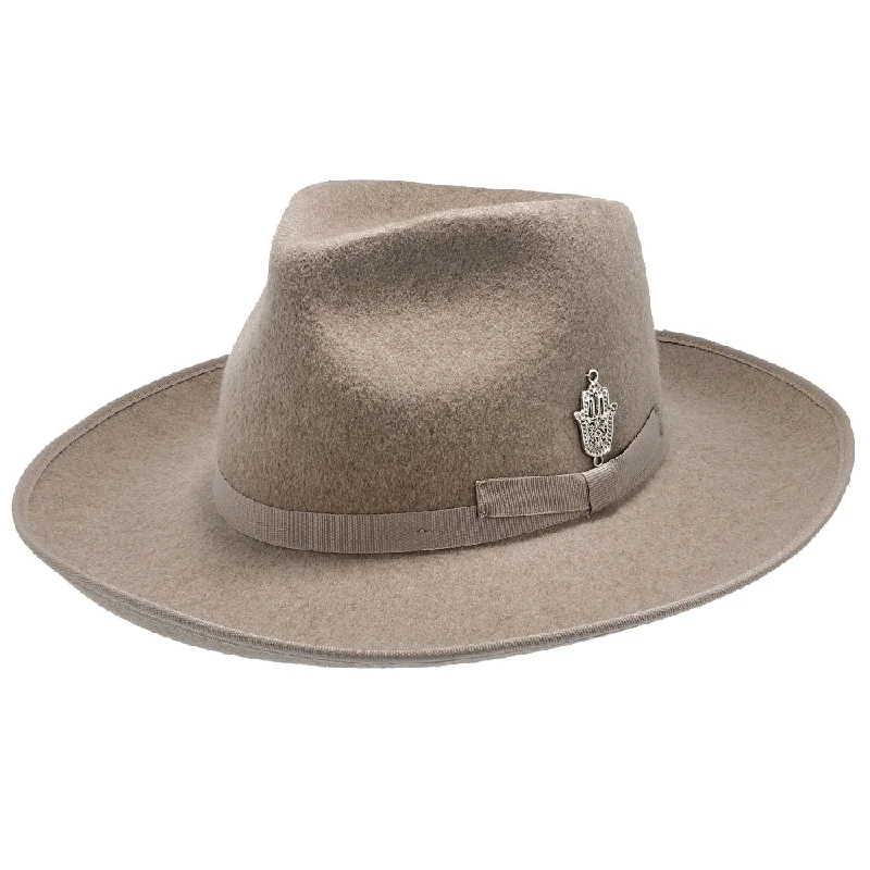 Breathable felt hat for all-season versatility -Nomad - Santana Wool Felt Fedora Hat