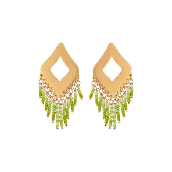 Drop Earrings for School Uniform -Génesis Earrings - Green