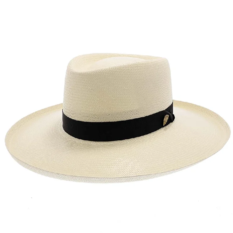 Luxury felt hat with fine wool blend -San Juan - Dobbs Shantung Straw Fedora Hat