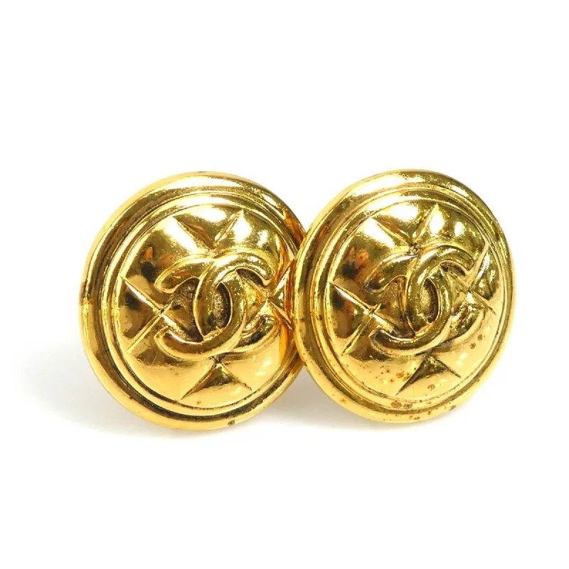 Drop Earrings with Filigree Work -Chanel  Metal Clip Earrings (Pre-Owned)