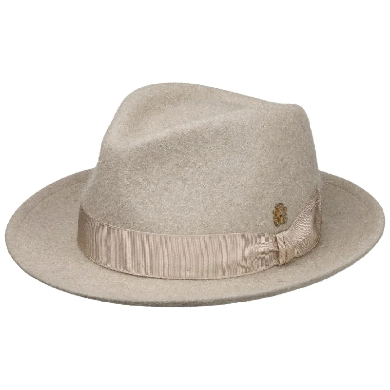 Designer felt hat with premium craftsmanship -Fabrice Fur Felt Fedora Hat Zechbauer by Mayser