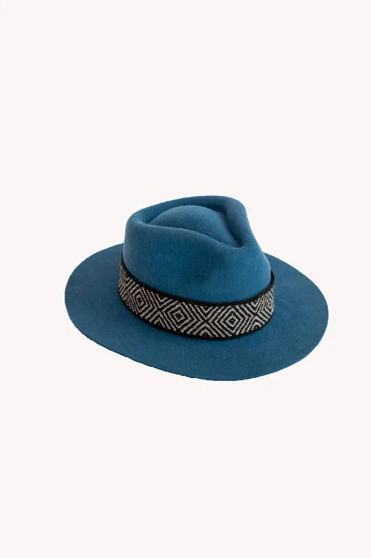 Breathable felt hat for all-season versatility -Denim Fedora Hat