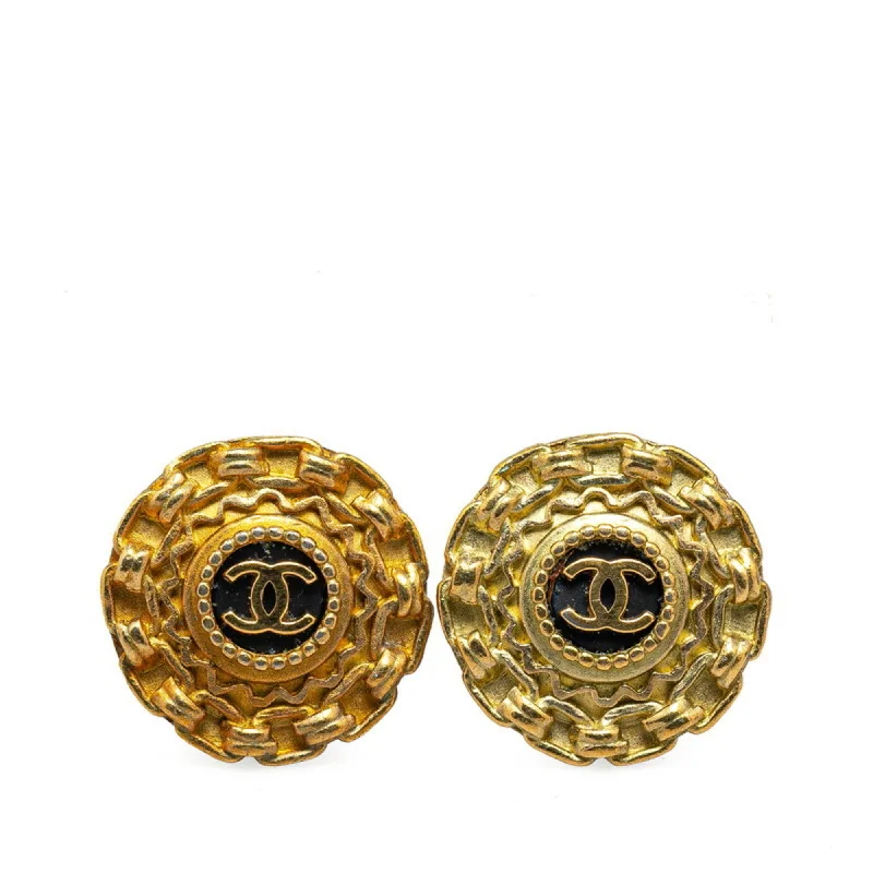 Vintage Drop Earrings with Patina -Chanel  Clip Earrings (Pre-Owned)