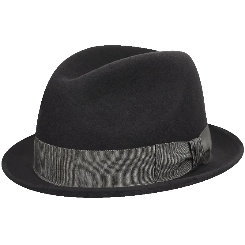 Designer wool felt hat for upscale appeal -Country Gentleman Floyd Stingy Brim Wool Fedora Hat