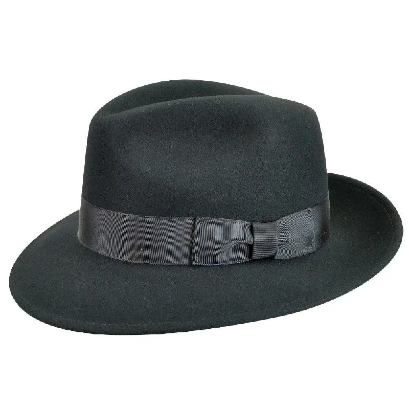 Stylish felt hat with modern brim curve -Frederick - Country Gentleman Wool Fedora Hat