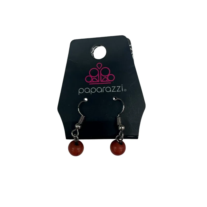 Lead Free Drop Earrings for Health -Earrings Dangle/Drop By Paparazzi In Orange