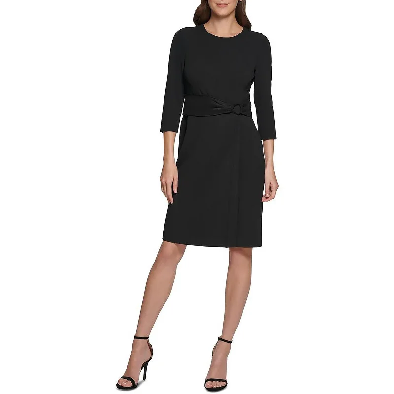 Gray Dresses for Subtle -DKNY Womens Workwear Knee Sheath Dress