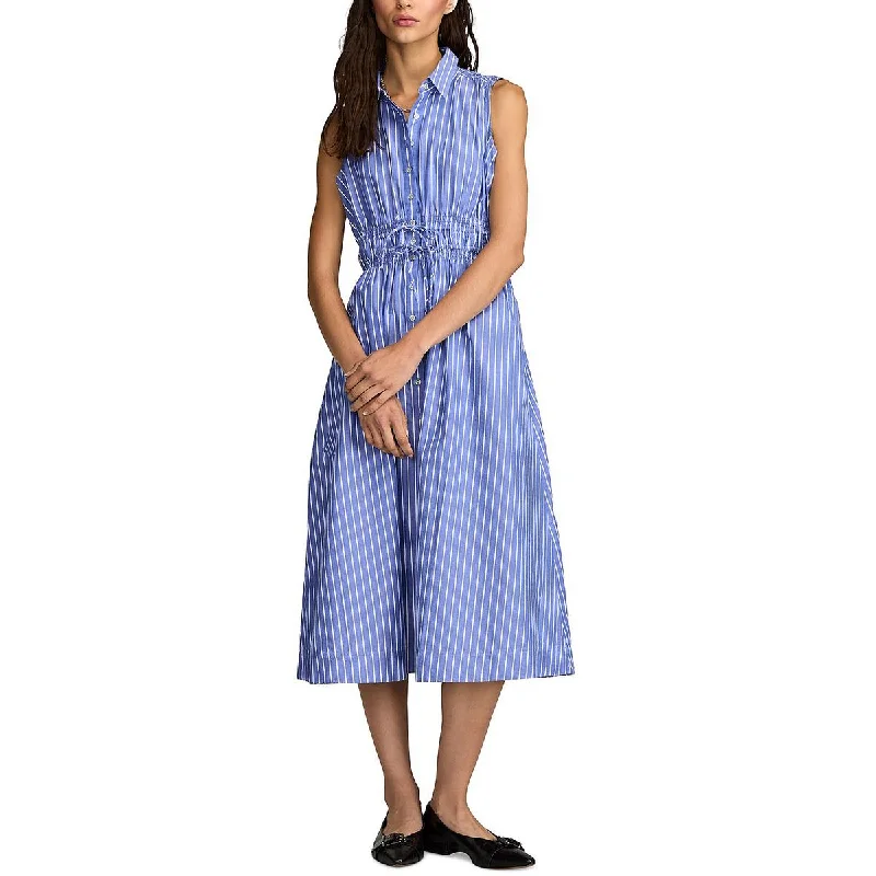 Ball Gown Dresses for Glamour -Lucky Brand Womens Cotton Striped Shirtdress