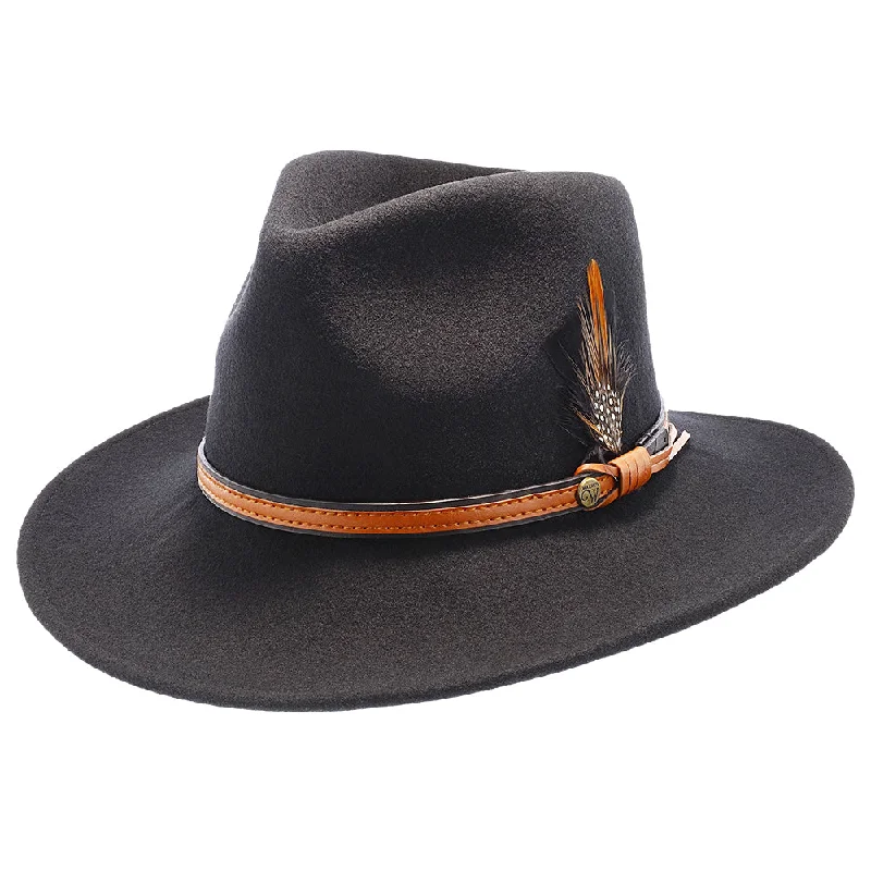 Lightweight wool felt hat for travel ease -The Westland - Walrus Hats Wool Fedora Hat