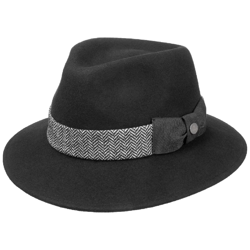 Classic wool felt hat for cold winter days -Loredano Traveller Felt Fedora Hat