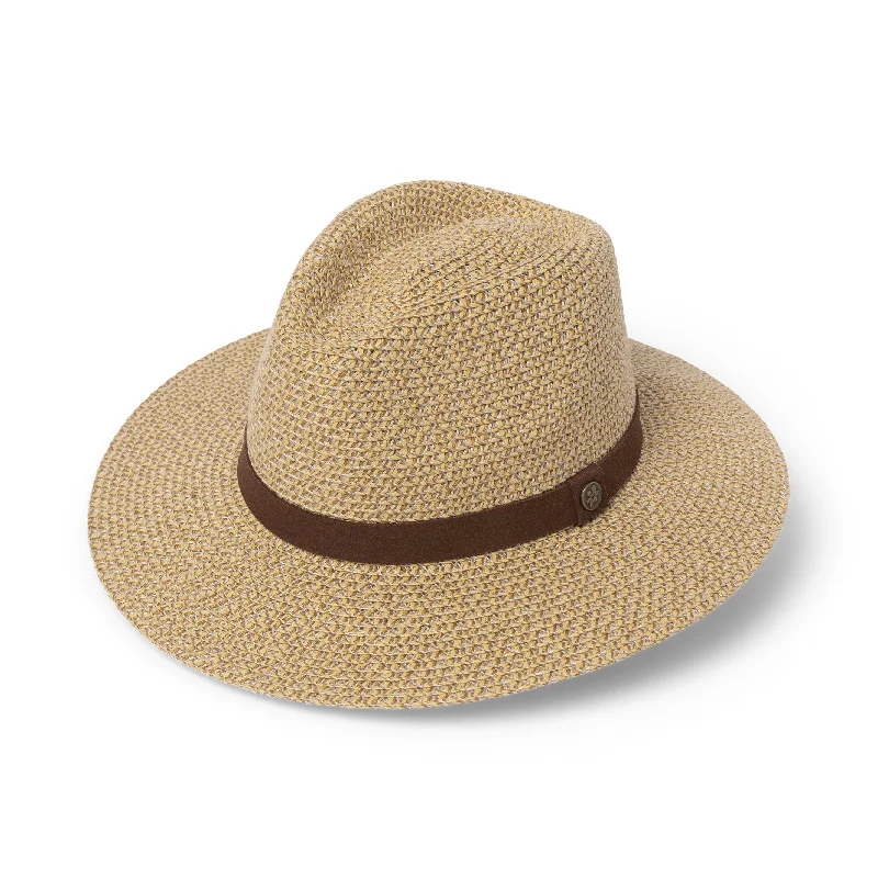 Elegant felt hat for formal evening events -Outback Lightweight Fedora Hat - Natural