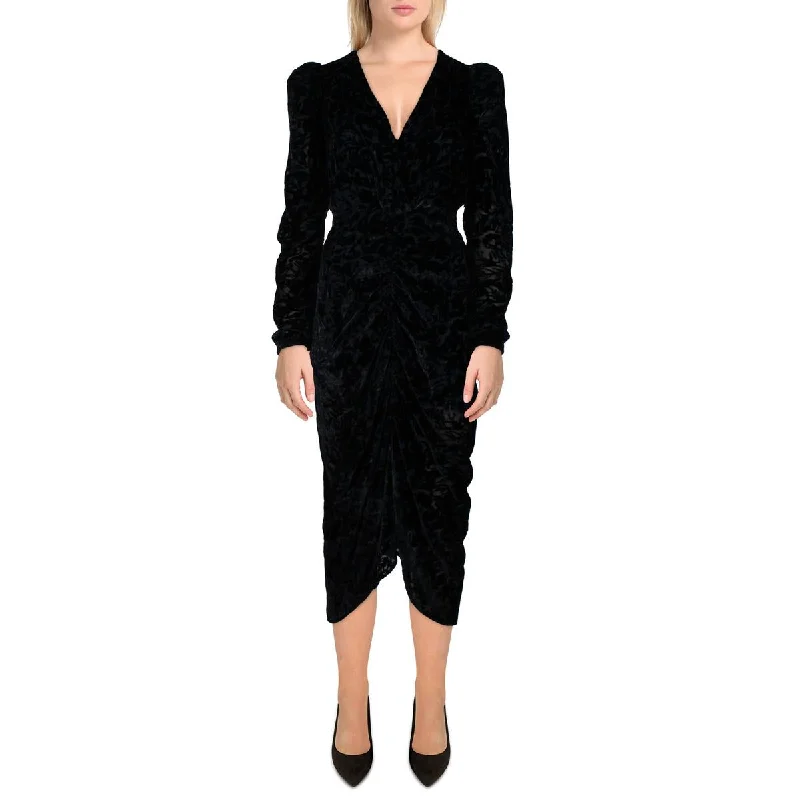 Silk Dresses for Luxurious -Torn By Ronny Kobo Womens Velvet Midi Cocktail And Party Dress