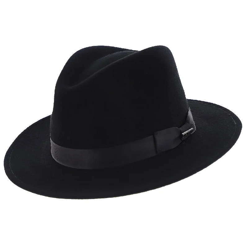 Soft felt hat for cozy everyday comfort -Markham - Stetson Crushable Wool Felt Fedora Hat