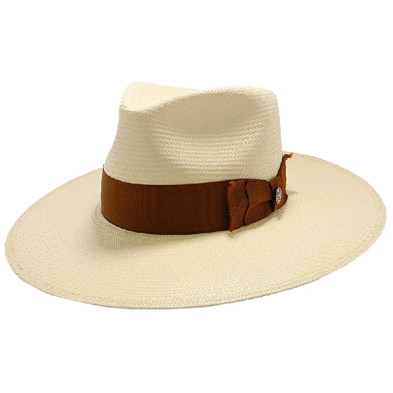 Luxury felt hat for sophisticated wardrobe additions -Atacama - Stetson Shantung Straw Fedora Hat