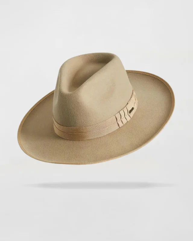 Rugged felt hat for tough trail adventures -Serenity Style Felt Fedora Hat in Sahara