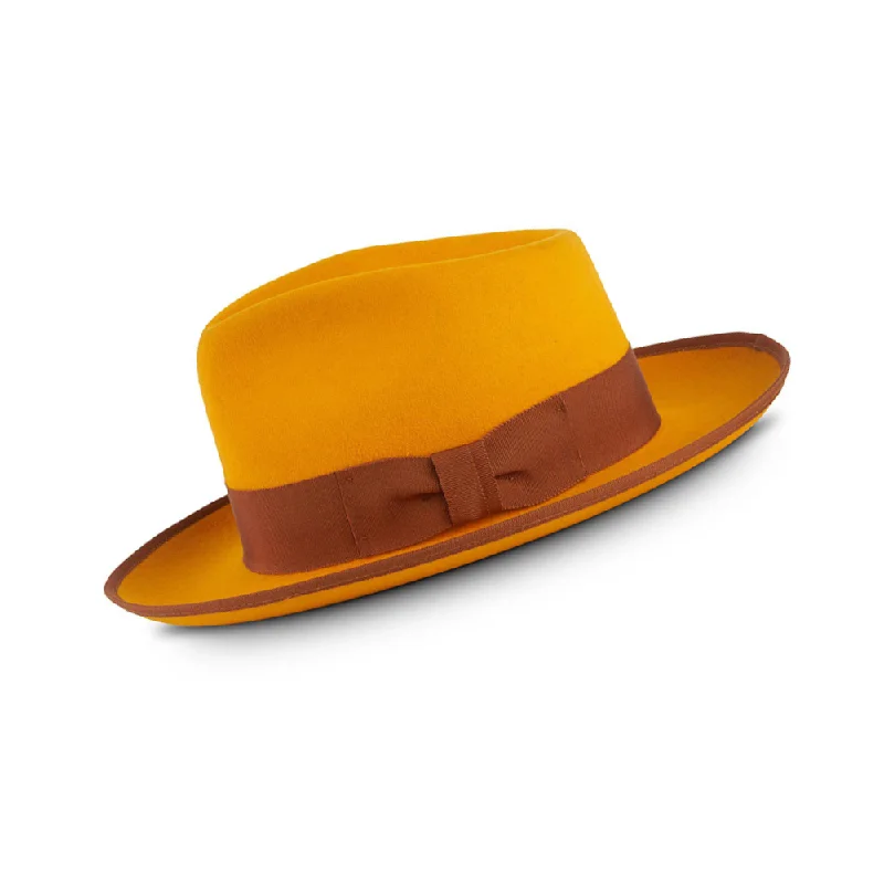 Durable felt hat with reinforced brim strength -Reverie Radiance Fedora